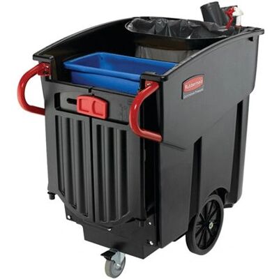 Contenedor de residuos Rubbermaid - 400L Plástico rectangular - Negro Contenedor de residuos Rubbermaid - 400L Plástico rectangular - Negro