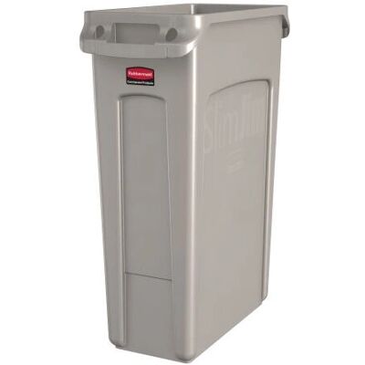 Rubbermaid Beiger Abfallbehälter - 87L Rechteckiger Recyclingbehälter Rubbermaid Beiger Abfallbehälter - 87L Rechteckiger Recyclingbehälter