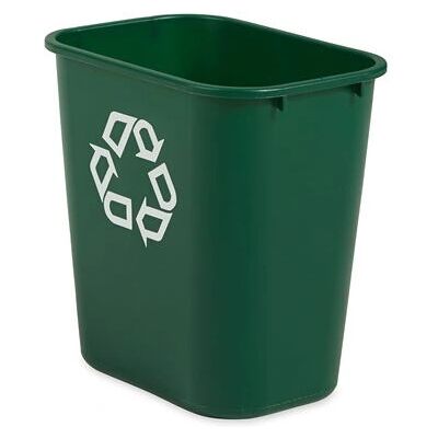 Rubbermaid FG295606GRN Afvalbak - Rechthoekig Groen - Prullenbak Rubbermaid FG295606GRN Afvalbak - Rechthoekig Groen - Prullenbak