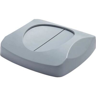 Rubbermaid FG268988GRAY Trash Can Accessory - Square Swing Top, 16x16in, Gray Rubbermaid FG268988GRAY Trash Can Accessory - Square Swing Top, 16x16in, Gray