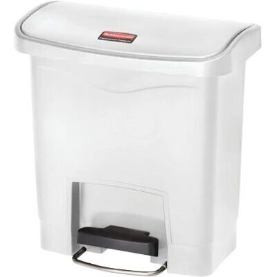 Rubbermaid 1883554 Poubelle à pédale blanche - Corbeille - Publicité Rubbermaid 1883554 Poubelle à pédale blanche - Corbeille - Publicité