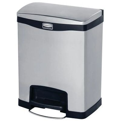 Poubelle Rubbermaid 1901985 - 30L - Acier inoxydable, plastique noir, gris Poubelle Rubbermaid 1901985 - 30L - Acier inoxydable, plastique noir, gris