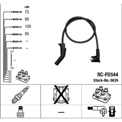 NGK 0639 Zündkabelsatz - Schwarz - Zündkabel NGK 0639 Zündkabelsatz - Schwarz - Zündkabel