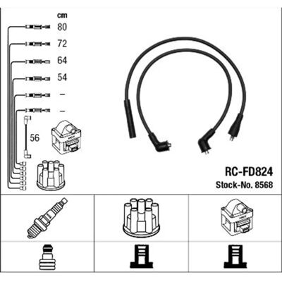 Σετ καλωδίων ανάφλεξης NGK 8568 για Ford Transit - Σύστημα ανάφλεξης Σετ καλωδίων ανάφλεξης NGK 8568 για Ford Transit - Σύστημα ανάφλεξης