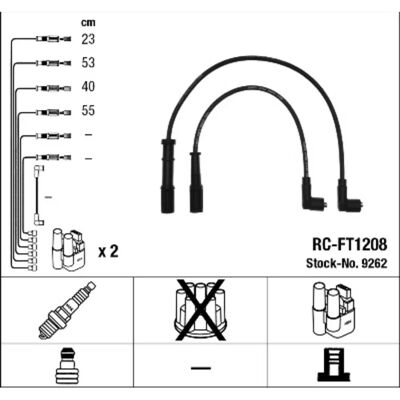 NGK 9262 Zündkabelsatz - Zündleitungssatz für Fiat, Lancia, Alfa Romeo NGK 9262 Zündkabelsatz - Zündleitungssatz für Fiat, Lancia, Alfa Romeo