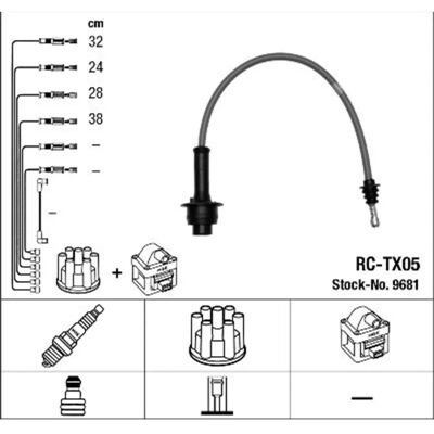 NGK 9681 Tennkabelsett for Toyota Hilux - Tenningsystem NGK 9681 Tennkabelsett for Toyota Hilux - Tenningsystem