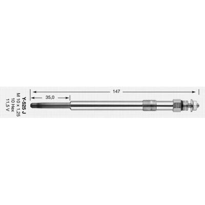NGK Glühkerze - Metall-Preheizung - 11,5V - 147mm - Für Ford, Fiat, Peugeot NGK Glühkerze - Metall-Preheizung - 11,5V - 147mm - Für Ford, Fiat, Peugeot