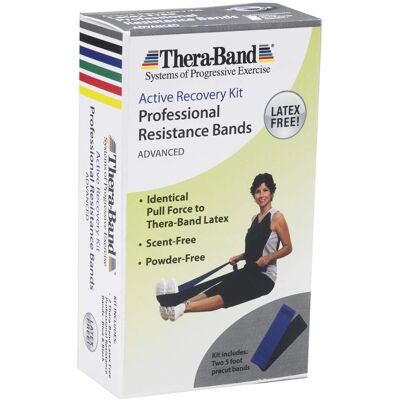 Thera Band Widerstandsband - Stark Zweifarbig (Blau & Schwarz) - 1,8m x 15cm Thera Band Widerstandsband - Stark Zweifarbig (Blau & Schwarz) - 1,8m x 15cm