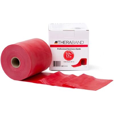 Cinghie di resistenza Thera-Band - 45,70 m Rosso - Cinghie di resistenza Cinghie di resistenza Thera-Band - 45,70 m Rosso - Cinghie di resistenza