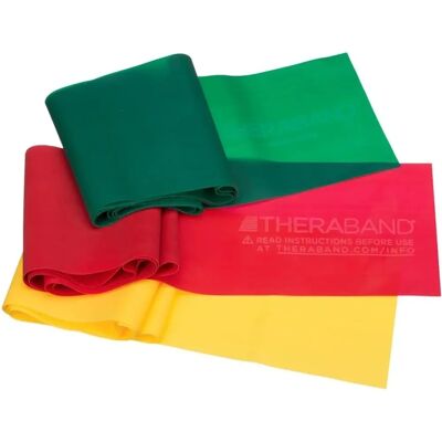 THERABAND Ensemble de bandes de résistance - Non-latex - Corps supérieur et inférieur - Publicité THERABAND Ensemble de bandes de résistance - Non-latex - Corps supérieur et inférieur - Publicité