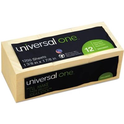 Universal UNV28062 Note Paper - Recycled Sticky Notes Set Universal UNV28062 Note Paper - Recycled Sticky Notes Set