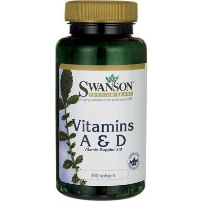 Swanson Vitaminas A y D en cápsulas blandas - Suplementos dietéticos Swanson Vitaminas A y D en cápsulas blandas - Suplementos dietéticos