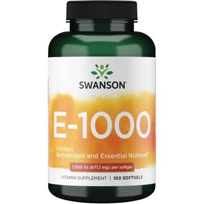 Swanson Model 1000 IU Vitamin E Softgels - Vitamin E Swanson Model 1000 IU Vitamin E Softgels - Vitamin E