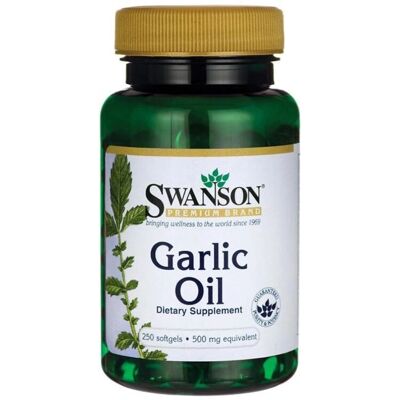 Swanson Fokhagymaolaj-koncentrátum - 500 mg Softgels - Támogatja a Szív & Immunitás Swanson Fokhagymaolaj-koncentrátum - 500 mg Softgels - Támogatja a Szív & Immunitás