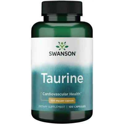 Swanson Taurine 500mg Capsules - Supports Electrolyte Balance & Heart Health Swanson Taurine 500mg Capsules - Supports Electrolyte Balance & Heart Health