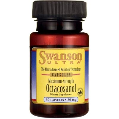 Swanson Octacosanol - Support Heart & Energy - 20mg 30 caps Swanson Octacosanol - Support Heart & Energy - 20mg 30 caps
