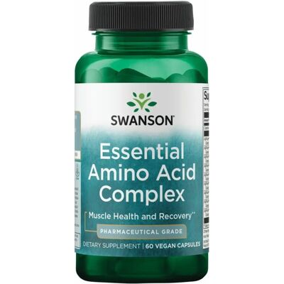 Swanson Complexe d'Acides Aminés Essentiels - 60 Capsules Végétariennes - Publicité Swanson Complexe d'Acides Aminés Essentiels - 60 Capsules Végétariennes - Publicité