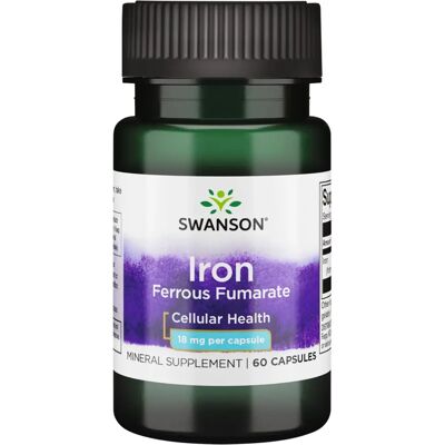 Swanson Iron Ferrous Fumarate 18mg - Dietary Supplement Swanson Iron Ferrous Fumarate 18mg - Dietary Supplement