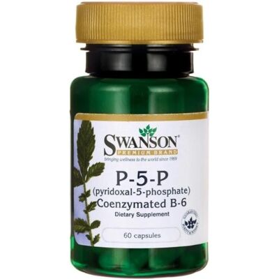 Swanson P-5-P Piridoxal-5-Fosfato Vitamina B6 Coenzimado - 20mg - 60 Cápsulas Swanson P-5-P Piridoxal-5-Fosfato Vitamina B6 Coenzimado - 20mg - 60 Cápsulas