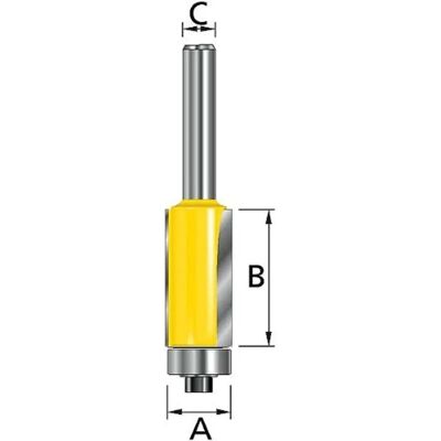 Makita D-10481 - Fresa para madera con rodamiento - Pinza de 8 mm - 2540 mm Makita D-10481 - Fresa para madera con rodamiento - Pinza de 8 mm - 2540 mm