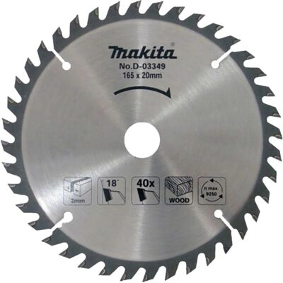 Makita D-03349 Kreissägeblatt - Holz - Silber/Schwarz Makita D-03349 Kreissägeblatt - Holz - Silber/Schwarz