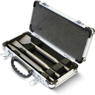 Makita D-05181 - Set med 3 SDS-Plus mejslar - Aluminiumförvaringslåda Makita D-05181 - Set med 3 SDS-Plus mejslar - Aluminiumförvaringslåda