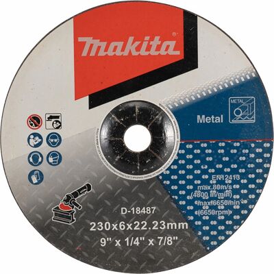 Accessorio per smerigliatrice Makita D-18487 - Disco abrasivo metallico 230mm Accessorio per smerigliatrice Makita D-18487 - Disco abrasivo metallico 230mm