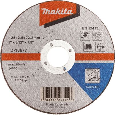 Makita D-18677 Winkelschleifer-Zubehör - Trennscheibe 125mm Makita D-18677 Winkelschleifer-Zubehör - Trennscheibe 125mm