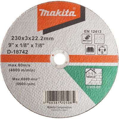 Makita D-18742 Winkelschleifer-Zubehör - Trennscheibe 230x2.5 C30 S Makita D-18742 Winkelschleifer-Zubehör - Trennscheibe 230x2.5 C30 S