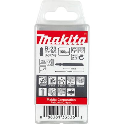 Makita B-07749 HSS Stichsägeblatt - Metall & Holz Makita B-07749 HSS Stichsägeblatt - Metall & Holz