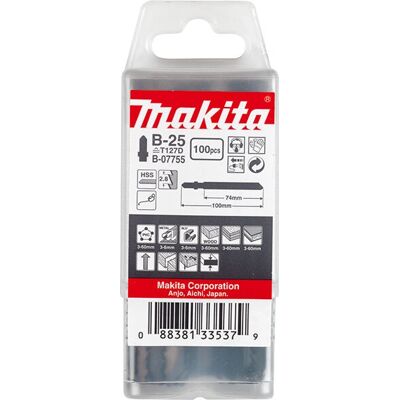 Makita B-07755 Lame da sega HSS - 105mm, 9 TPI, 100 pezzi Makita B-07755 Lame da sega HSS - 105mm, 9 TPI, 100 pezzi