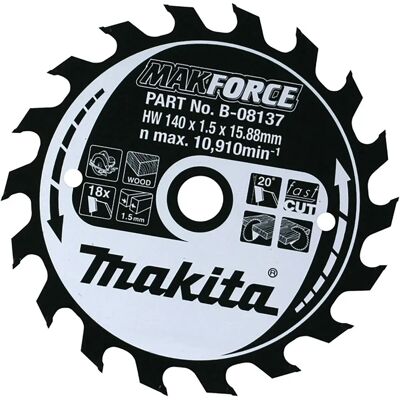 Makita B-08486 Trennscheibe - 190mm, 40 Zähne, 30mm Bohrung - Allgemeines Schneiden Makita B-08486 Trennscheibe - 190mm, 40 Zähne, 30mm Bohrung - Allgemeines Schneiden