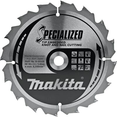 Makita B-09335 - Kreissägeblatt - Für harte Materialien Makita B-09335 - Kreissägeblatt - Für harte Materialien