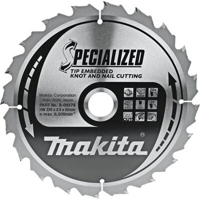 Makita B-09379 Kreissägeblatt - Für harte Materialien Makita B-09379 Kreissägeblatt - Für harte Materialien