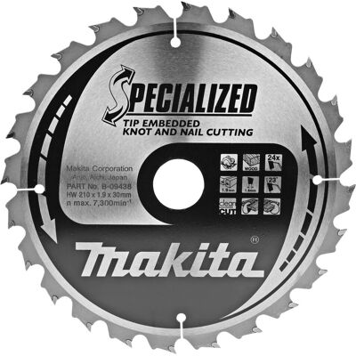 Makita B-09438 Kreissägeblatt - Holz, 210x30x24, mit Zähnen Makita B-09438 Kreissägeblatt - Holz, 210x30x24, mit Zähnen