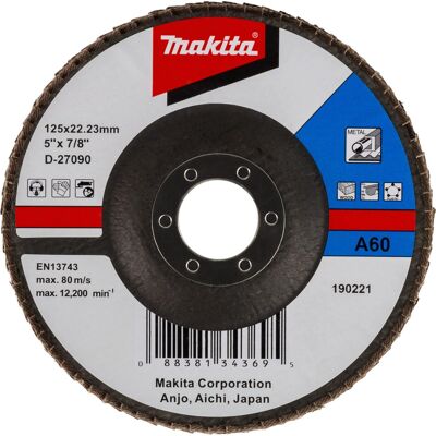 Makita D-27090 Winkelschleifer-Zubehör - 125mm Aluminiumoxid-Scheibe Makita D-27090 Winkelschleifer-Zubehör - 125mm Aluminiumoxid-Scheibe