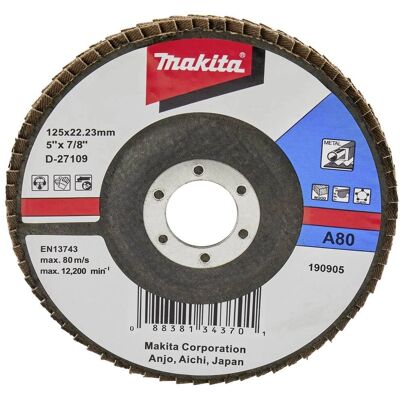 Makita D-27109 Schleifscheibe - Metall, Kunststoff, Holz, 125mm Makita D-27109 Schleifscheibe - Metall, Kunststoff, Holz, 125mm