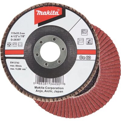 Makita D-28547 Winkelschleifer-Zubehör - 180mm, Korn 60, Flach Makita D-28547 Winkelschleifer-Zubehör - 180mm, Korn 60, Flach