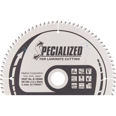 Makita B-29480 Kreissägeblatt - 84 Zähne, 250mm, Spezialisiert Makita B-29480 Kreissägeblatt - 84 Zähne, 250mm, Spezialisiert