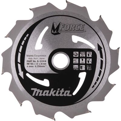 Makita M-Force Lama Circolare - 165mm, 20mm, 10T - Lama di Sega Circolare Makita M-Force Lama Circolare - 165mm, 20mm, 10T - Lama di Sega Circolare