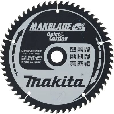 Makita B-32580 - Feinschnittsägeblatt für Holz Makita B-32580 - Feinschnittsägeblatt für Holz