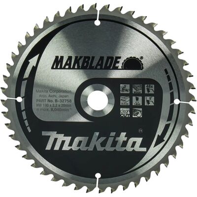 Makita B-32758 - Lame à coupe transversale compacte 190mm - Publicité Makita B-32758 - Lame à coupe transversale compacte 190mm - Publicité