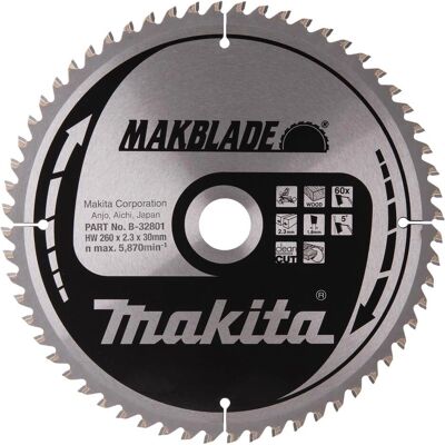 Makita B-32801 - Tarcza do piły tarczowej 260x30x60Z - Akcesoria do narzędzi Makita B-32801 - Tarcza do piły tarczowej 260x30x60Z - Akcesoria do narzędzi