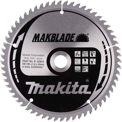 Makita B-32823 - Sägeblatt - 190x20x60Z - Für Kapp- und Gehrungssägen Makita B-32823 - Sägeblatt - 190x20x60Z - Für Kapp- und Gehrungssägen