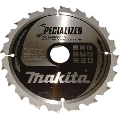 Makita Modell B-33102 - Spezialisiertes 185mm Kreissägeblatt Makita Modell B-33102 - Spezialisiertes 185mm Kreissägeblatt
