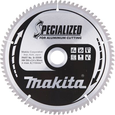 Makita B-33308 Kreissägeblatt - 250mm, 80 Zähne, -5° - Schneidwerkzeug Makita B-33308 Kreissägeblatt - 250mm, 80 Zähne, -5° - Schneidwerkzeug