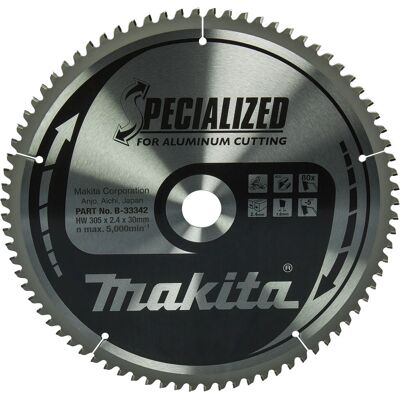 Makita B-33342 Disco de sierra circular - 80 dientes - Para metal y plástico Makita B-33342 Disco de sierra circular - 80 dientes - Para metal y plástico