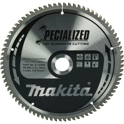 Makita B-33386 Hoja de Sierra Circular - 260mm, 80 Dientes, Especializada Makita B-33386 Hoja de Sierra Circular - 260mm, 80 Dientes, Especializada