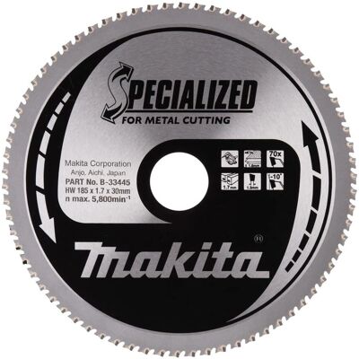 Makita Kreissägeblatt - 185mm, 70 Zähne, Feinblech Makita Kreissägeblatt - 185mm, 70 Zähne, Feinblech