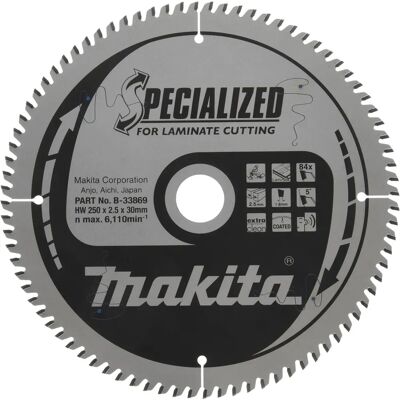 Makita Modell Laminierte 250mm Kreissägeblatt - Schneiden & Abriss Makita Modell Laminierte 250mm Kreissägeblatt - Schneiden & Abriss